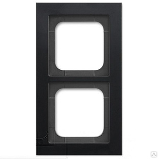 Рамка 2-постовая, серия Axcent, металл, цвет матовый черный ABB 