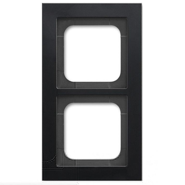 Рамка 2-постовая, серия Axcent, металл, цвет матовый черный ABB