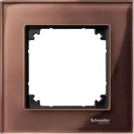 Рамка 1 пост стеклянная махагон Schneider Electric