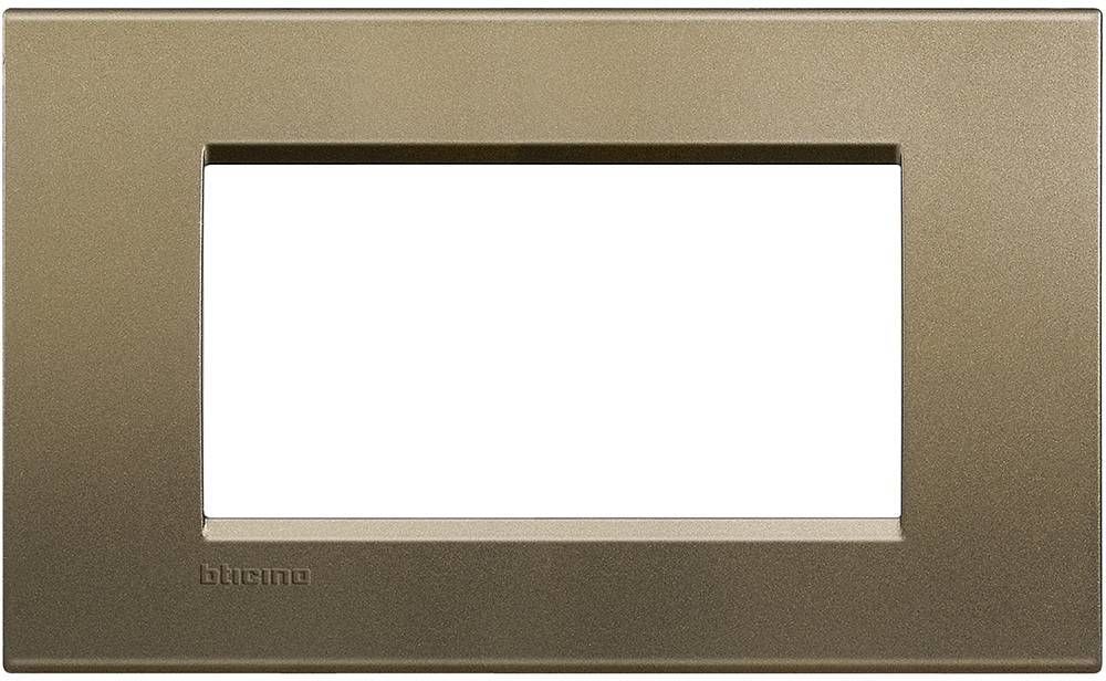 Рамка Bticino LivingLight прямоугольная на 4 поста коричневый шелк LNA4804SQ BTicino