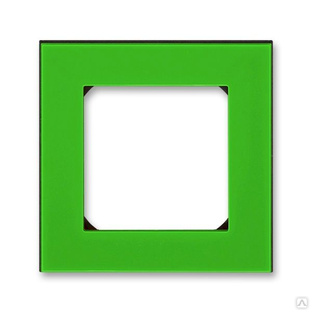 Рамка ABB Levit 1 пост 55х55 для механизмов BJE зелёный / дымчатый чёрный 