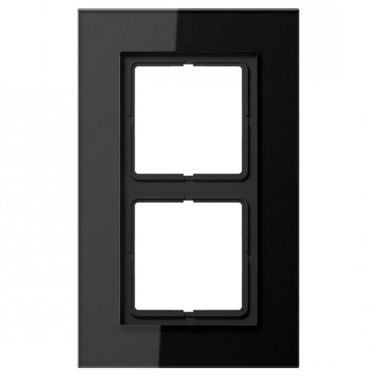 Рамка 2-я для горизонтальной/вертикальной установки Серия- LS-Design Материал- дуропласт Цвет- черный JUNG