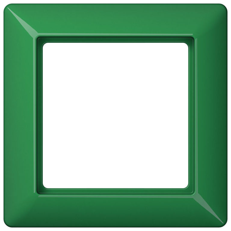 Рамка 1-я для горизонтальной/вертикальной установки Серия- AS550 Материал- термопласт Цвет- зеленый JUNG