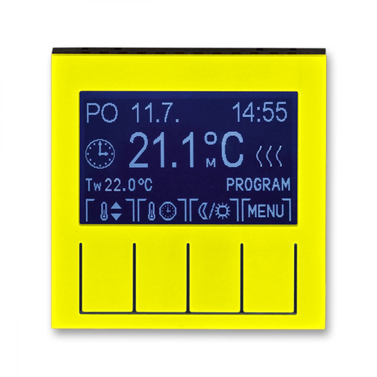 Терморегулятор ABB Levit универсальный программируемый жёлтый / дымчатый чёрный 6958708
