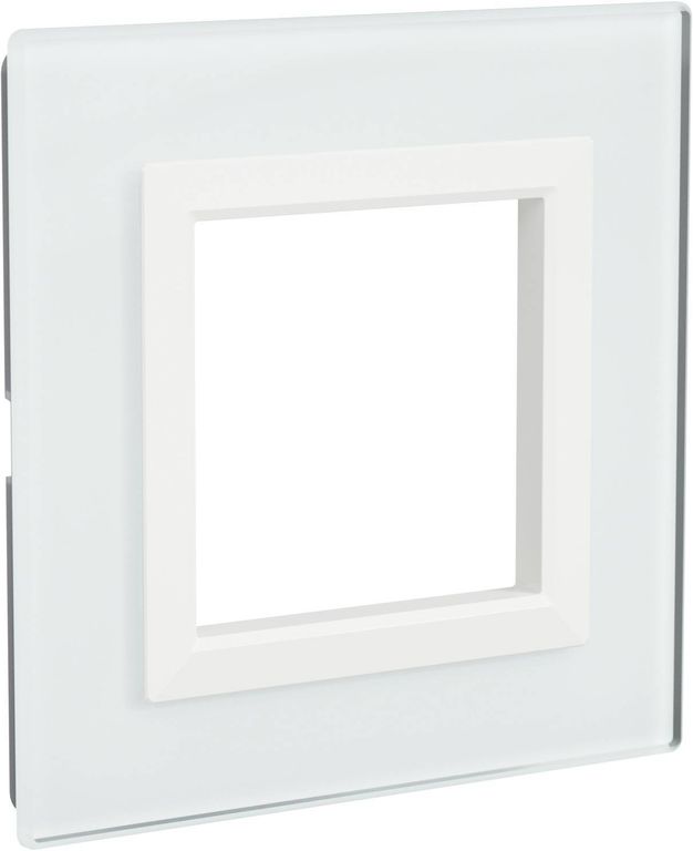 Рамка из натурального стекла, Avanti, белая, 2 модуля 6985987