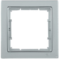 Рамка одноместная квадратная BOLERO Q1 серебряный IEK 7160957 РУ-1-БС