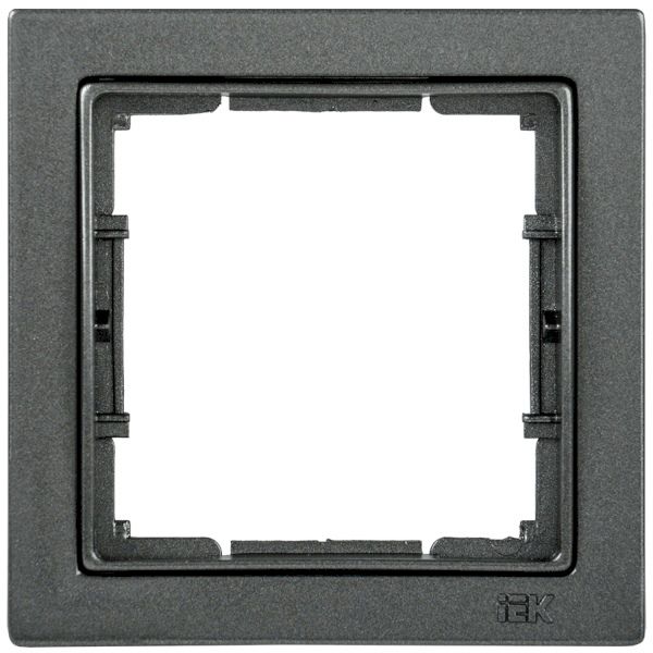 РУ-1-БА Рамка одноместная квадратная BOLERO Q1 антрацит IEK 7855434