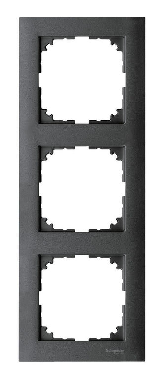 MIRA Рамка 3-ая вертикальная чёрный бархат без вставки (10шт/120шт) 9566783