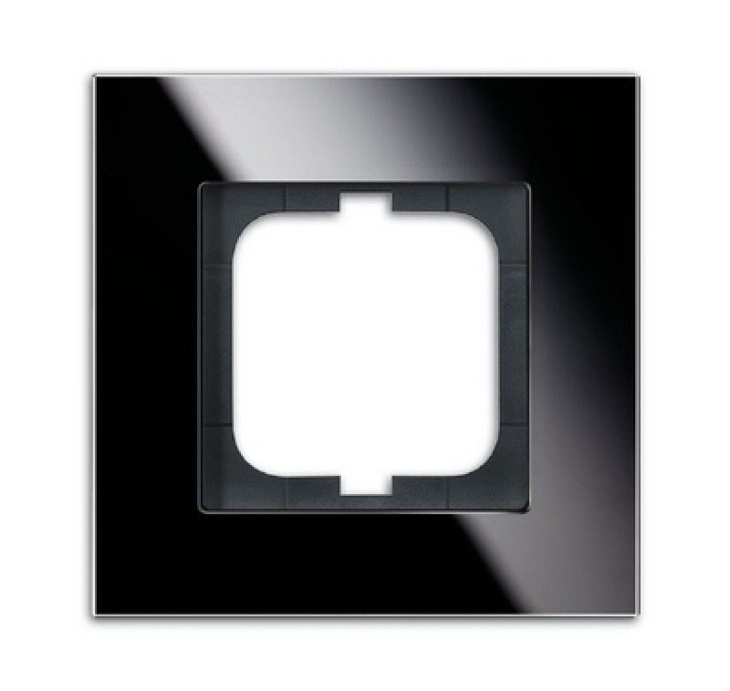 CARAT Рамка 1 пост черное стекло 9821678