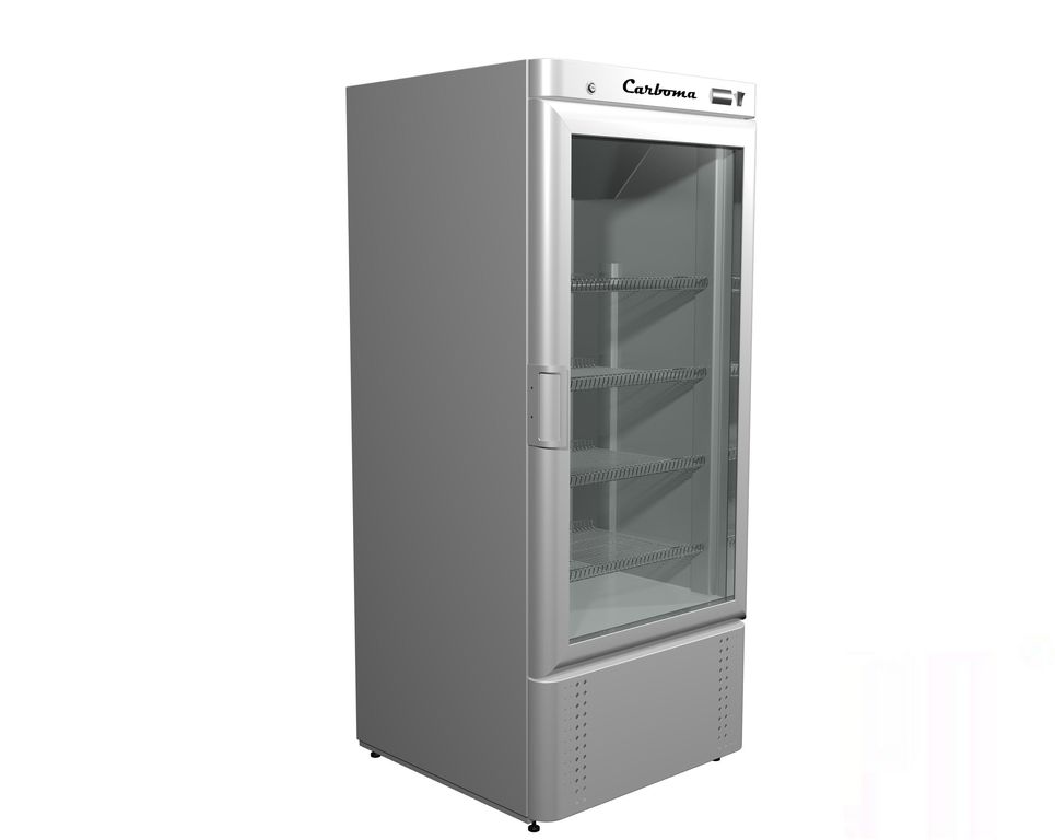 Шкаф холодильный со стеклом Carboma R700С Ral9006