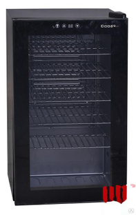 Шкаф холодильный со стеклом Cooleq Tbc-65 черный #1