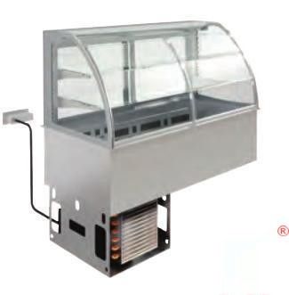 Витрина холодильная на охлаждаемой ванне Emainox I7Vvc2Rvr2 8046512 встраиваемая