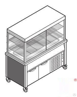 Прилавок-витрина холодильная с охл. Поверхностью на холод. Шкафу Emainox Vtrpvr23 8035106 #1