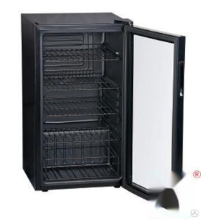 Шкаф холодильный со стеклом Cooleq Tbc-85 черный #1