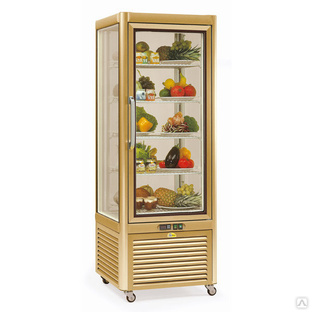 Витрина холодильная напольная, объемом 400 л, с 5 полками, с подсветкой Tecfrigo Prisma 400 TNV-PF #1