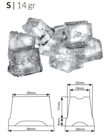 Льдогенератор кубикового льда Gourmet 22 кг/сут с корпусом из пластифициорованной стали Ice Tech SK2