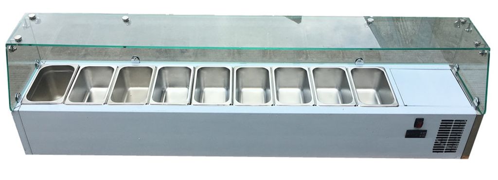 Витрина холодильная для ингредиентов 9*GN1/3 -150 мм Koreco VRX 2000 395 WN