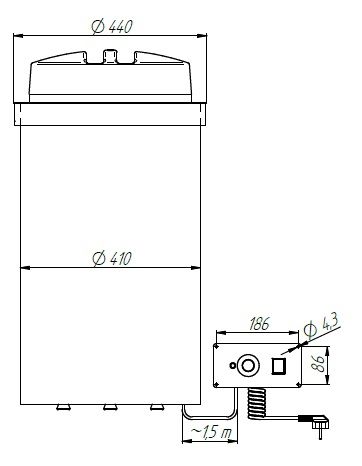 Диспенсер для тарелок встраиваемый drop-in подогреваемый 1 гн. до 50 шт. Ø240-320 мм Kocateq DM94976