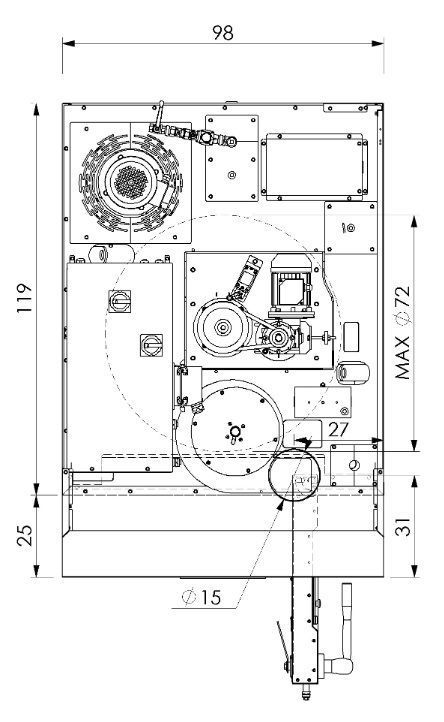 Печь ротационная электрическая с электро-механической панелью управления Zucchelli Forni s.p.a. Mini 1