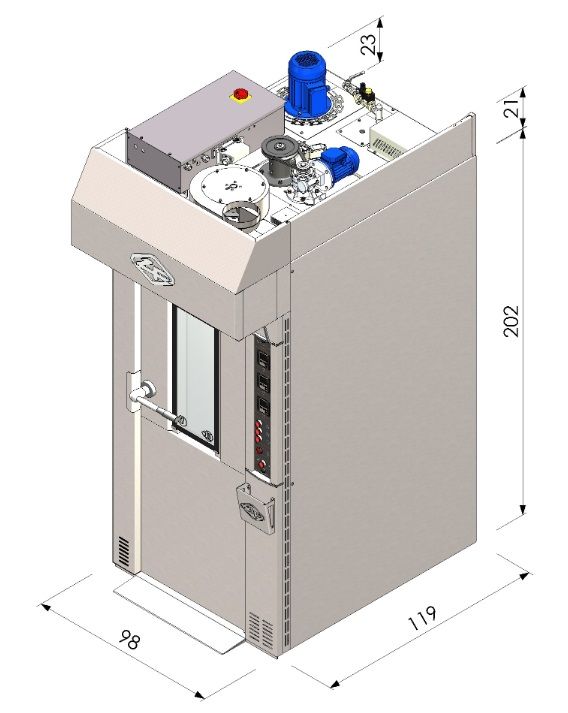 Печь ротационная электрическая с электро-механической панелью управления Zucchelli Forni s.p.a. Mini 5