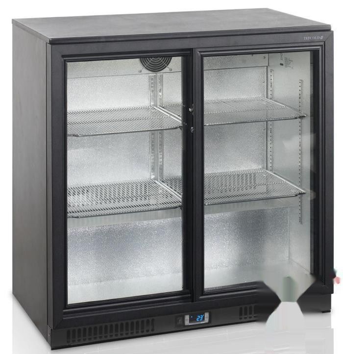 Шкаф холодильный со стеклом Tefcold Ba20S барный черный
