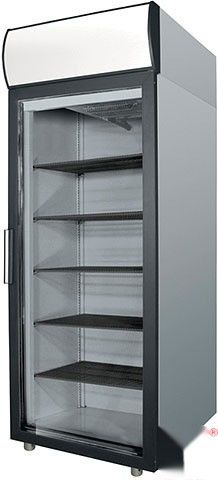 Шкаф холодильный со стеклом Polair Dm105-G нержавеющий