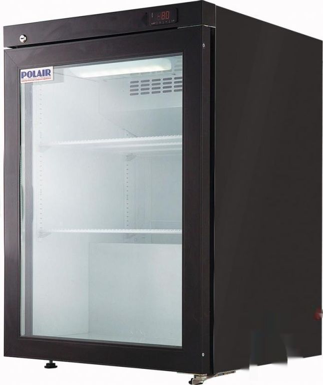 Шкаф холодильный со стеклом Polair Dm102-Bravo черный с замком