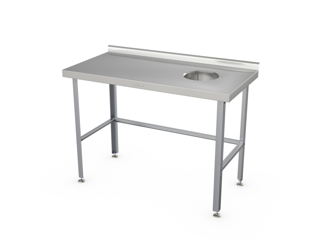 600-02. стол для чистки рыбы спр. стол производственный сро-3/600. 600-02. стол для отходов сро-с-1л-1200.