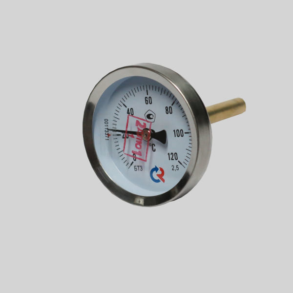 Термометр биметаллический БТ 31 (0 +120) 100мм