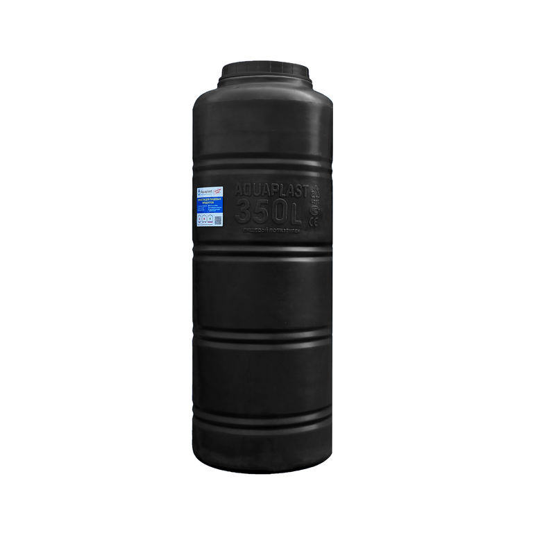 Емкость для воды пластиковая овально-вертикальная 350 л черная Aquaplast 2