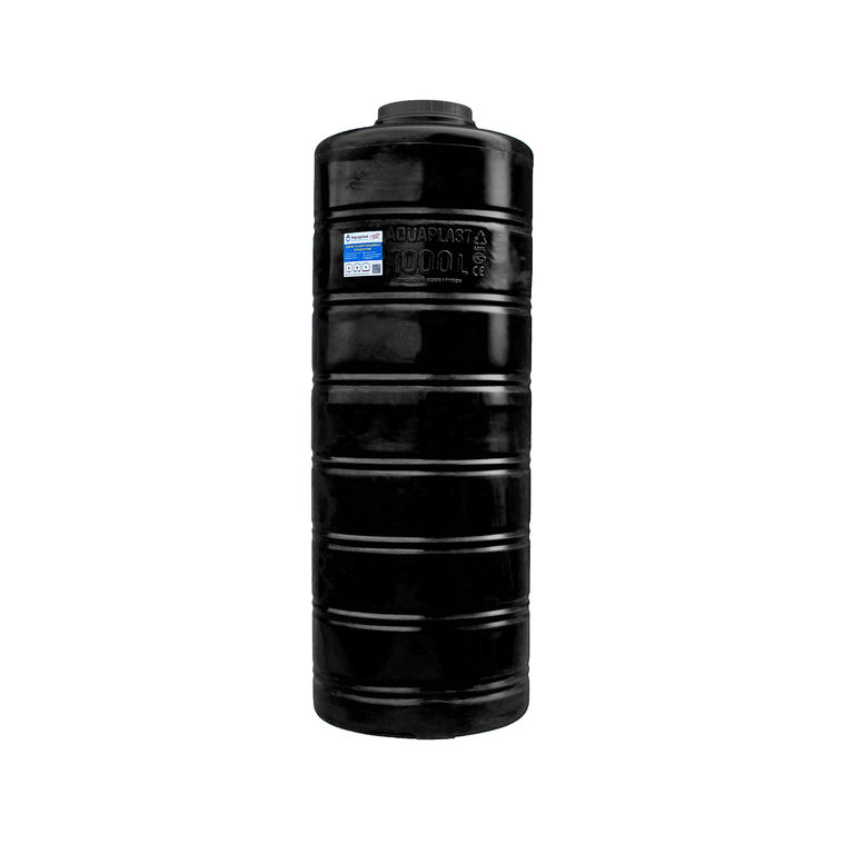 Емкость для воды пластиковая овально-вертикальная 1000 л черная Aquaplast 2