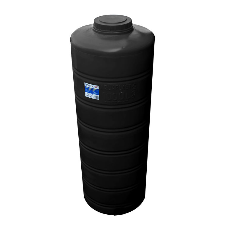 Емкость для воды пластиковая овально-вертикальная 1000 л черная Aquaplast 3