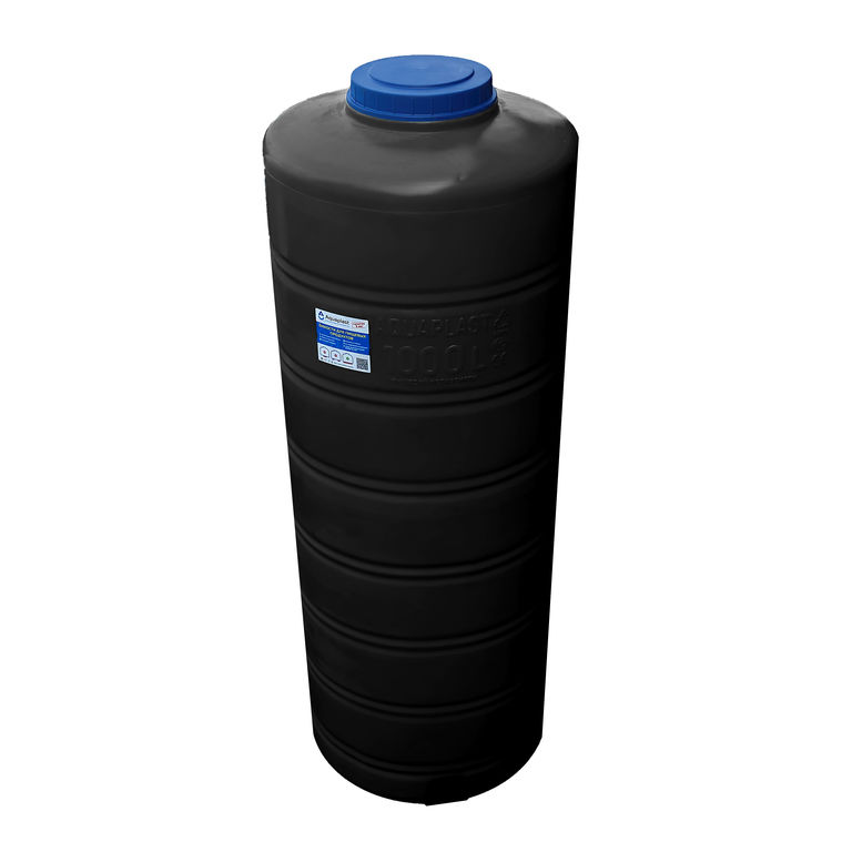 Емкость для воды пластиковая овально-вертикальная 1000 л черная Aquaplast 4
