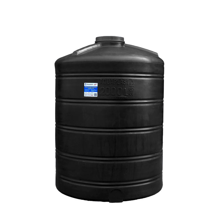 Бак для дизельного топлива пластиковый ОВ 2000 литров Aquaplast черный