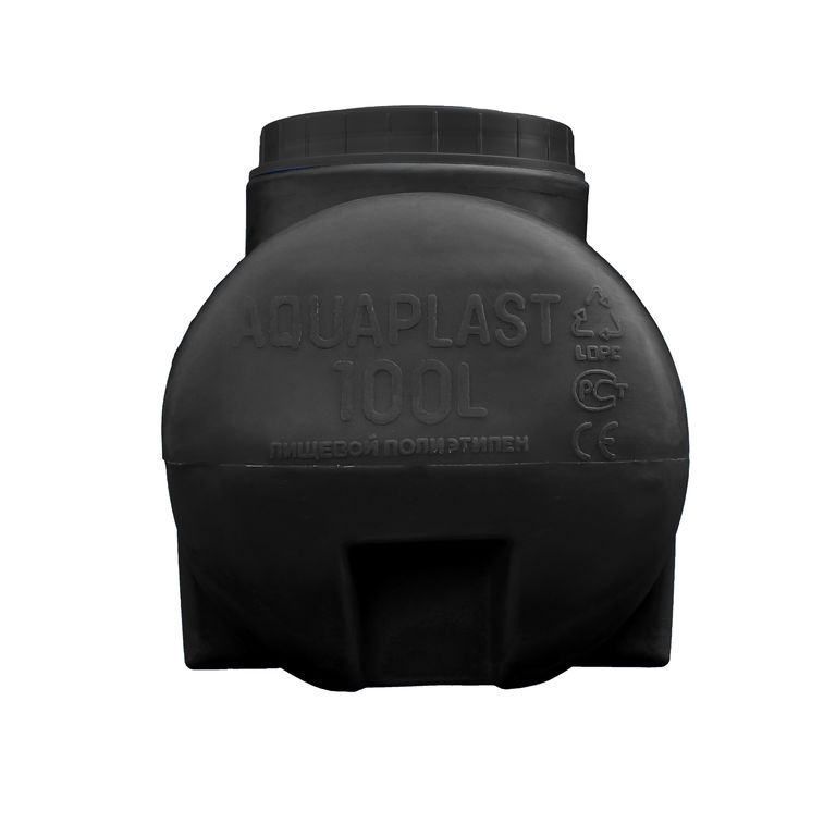 Емкость для воды пластиковая овально-горизонтальная 100 л черная Aquaplast 4