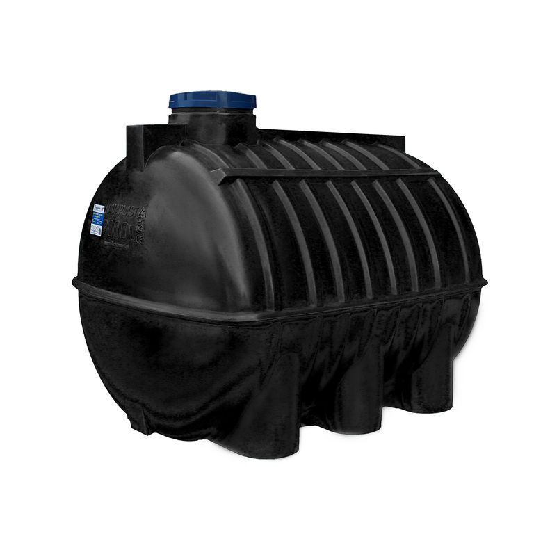 Емкость транспортировочная пластиковая овально-горизонтальная 3000 л черная Aquaplast