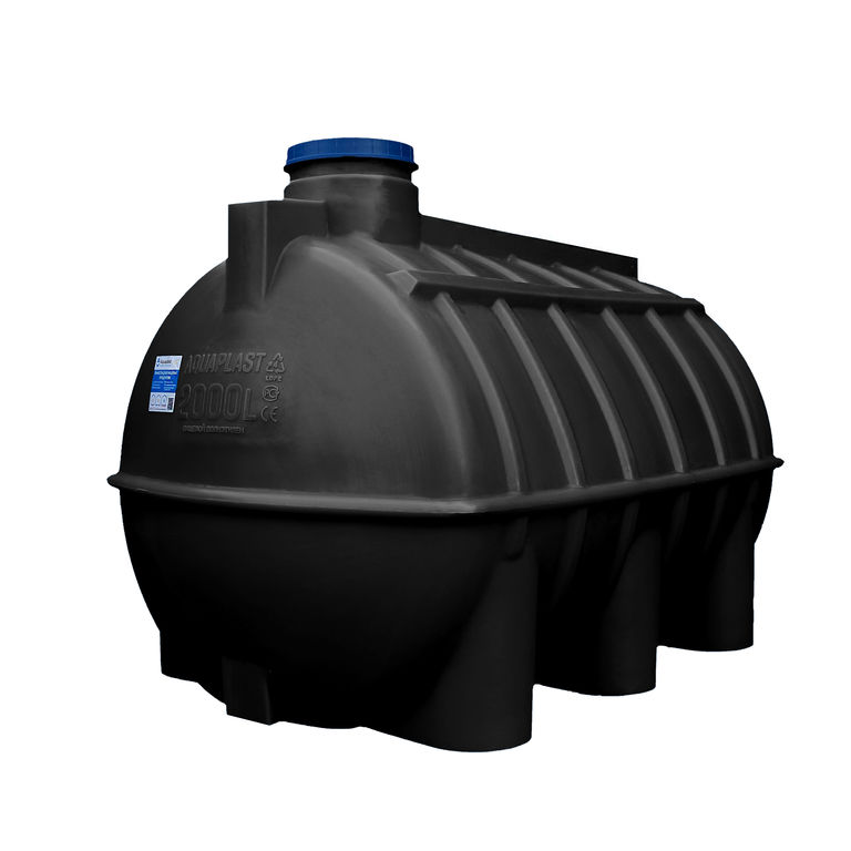 Емкость транспортировочная пластиковая овально-горизонтальная 2000 л черная Aquaplast