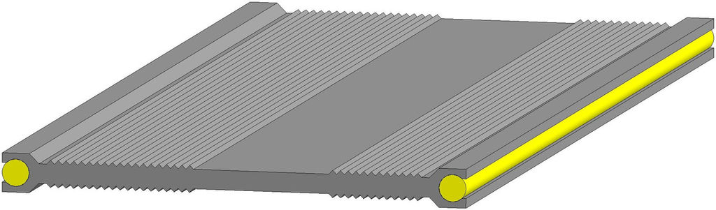 Гидроизоляционная шпонка со специальным профилем ВК-150 (П) комбинированная с набухающими шнурами