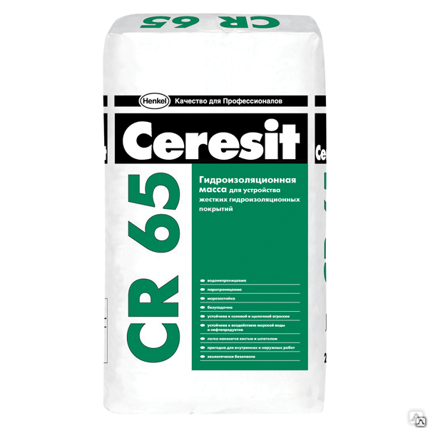 Цементная гидроизоляционная масса Ceresit CR 65