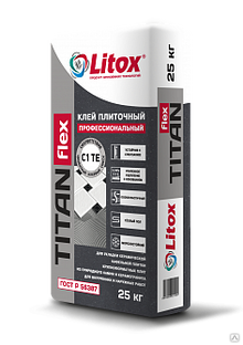 Плиточный клей Литокс Титан Флекс, TITAN flex, 25 кг 