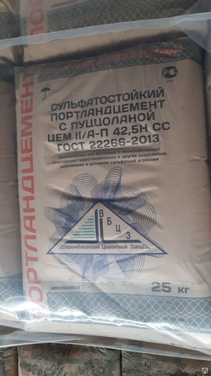 Цемент Новороссийский М 500 Д20 мешок 25 кг