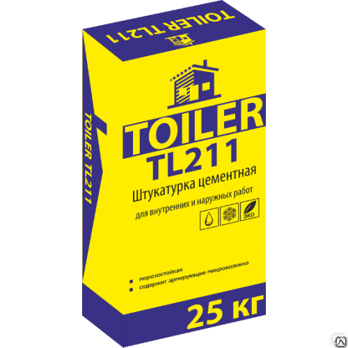 Штукатурка цементная TOILER TL 211-25кг