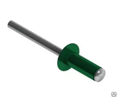 Заклёпка вытяжная алюминий/сталь зеленая (6002) 4x10