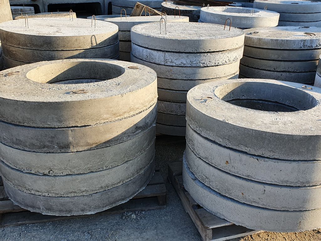 Плита перекрытия усиленная ПП 10-2 для бетонных колец 1м