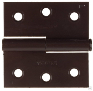 STAYER 75 x 75 x 2.4 мм, разъемная, левая, цвет коричневый, карточная петля (37613-75-3L) 