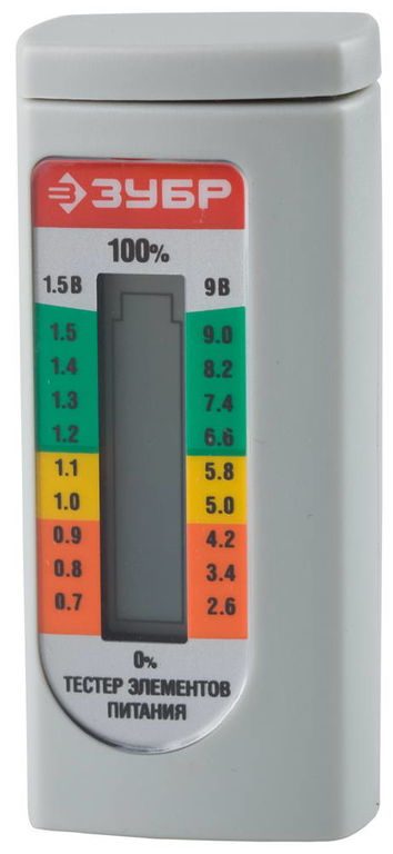 ЗУБР тестер уровня заряда батареек (59260) Зубр