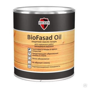 Защитное масло-лазурь DECKEN BioFasad Oil, 0.125 л #1