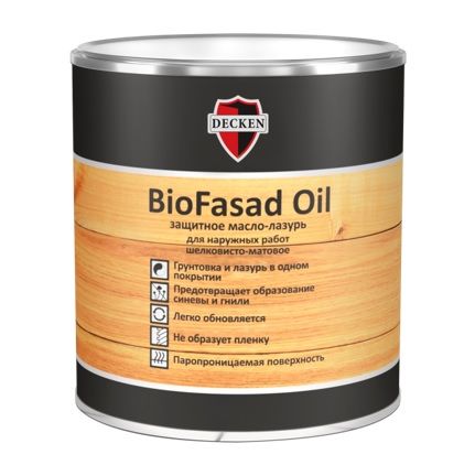 Защитное масло-лазурь DECKEN BioFasad Oil, 0.125 л