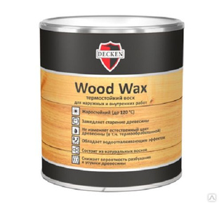 Термостойкий воск DECKEN Wood Wax, 0.125 л 