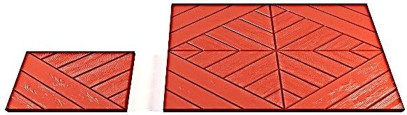 Плитка тротуарная "Мадера" 300х300х30 мм красный